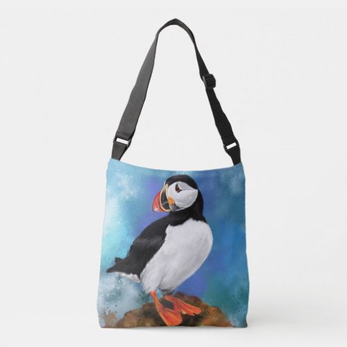 Atlantic Puffin Bird Crossbody Bag or Tote Bag