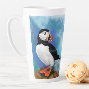 Atlantic Puffin Bird Latte Mug