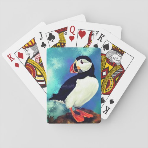 Atlantic Puffin Bird Playing Cards _ Painting