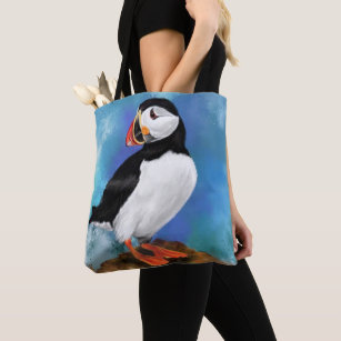 Atlantic Puffin Bird Tote Bag