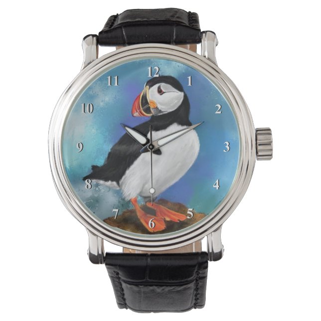 Atlantic Puffin Bird Watch - Painting (Front)