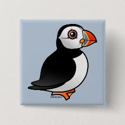 Atlantic Puffin Square Button
