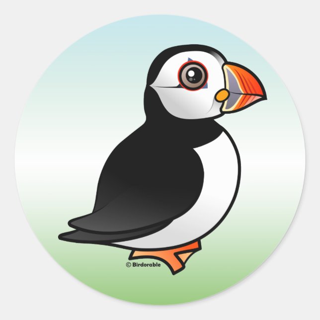 Atlantic Puffin Classic Round Sticker (Front)
