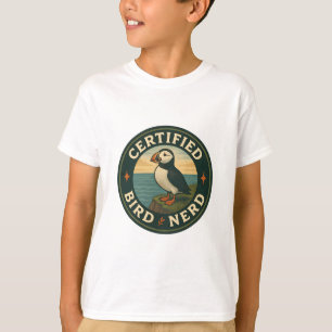 Atlantic Puffin Coastal Vintage Badge T-Shirt
