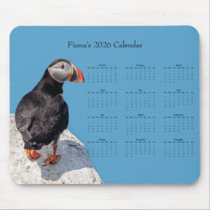 Atlantic Puffin: Customize 2026 calendar Mouse Pad
