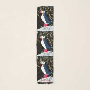 Atlantic puffin design Thunder_Cove Scarf