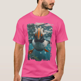 Atlantic Puffin Diving Sea T-Shirt