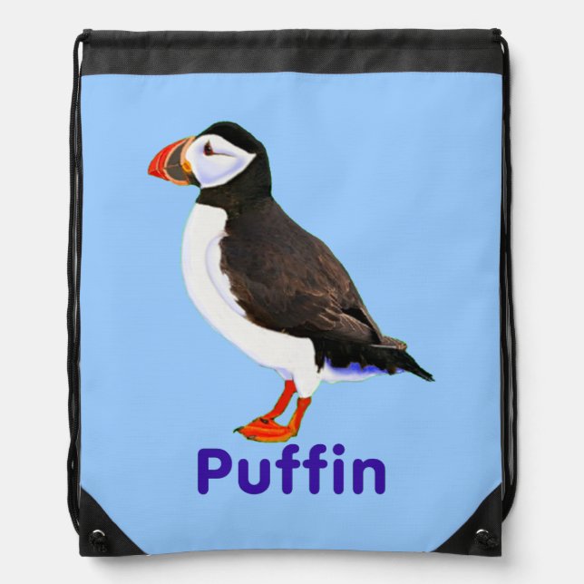 Atlantic Puffin Drawstring Bag (Front)