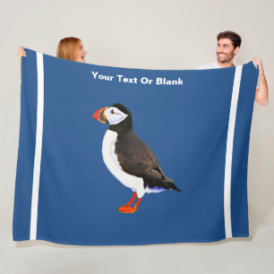 Atlantic Puffin Fleece Blanket