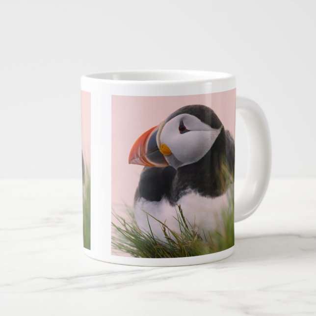 Atlantic Puffin (Fratercula arctica) Giant Coffee Mug (Front Right)