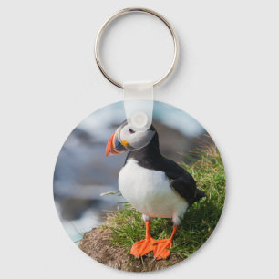 Atlantic Puffin Fratercula Arctica Keychain