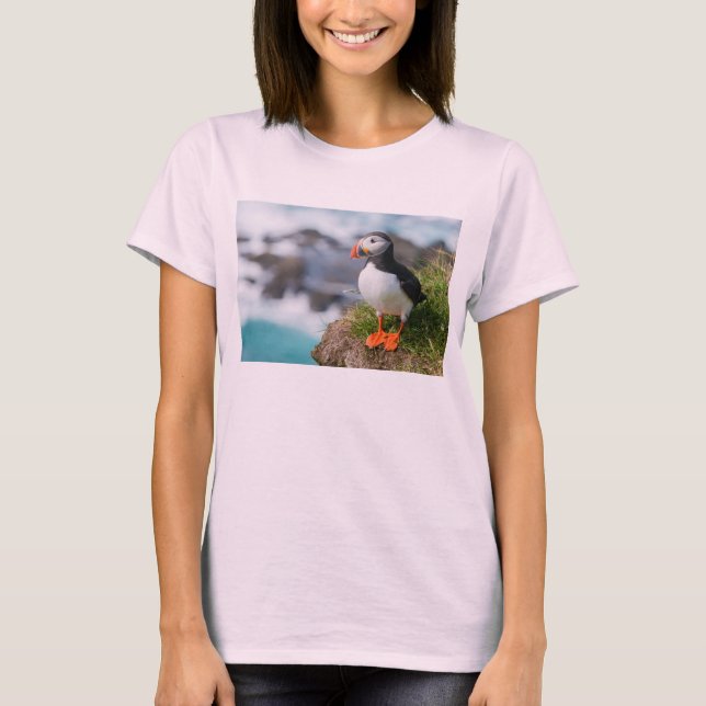 Atlantic Puffin Fratercula Arctica T-Shirt (Front)
