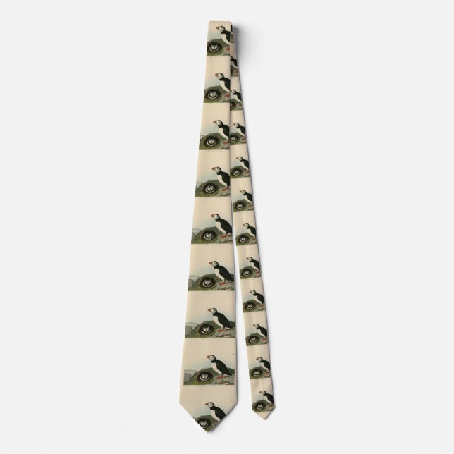 Atlantic Puffin from Audubon's Birds of America Neck Tie (Front)