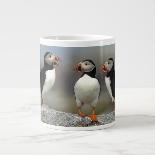 Atlantic Puffin Group Large Coffee Mug