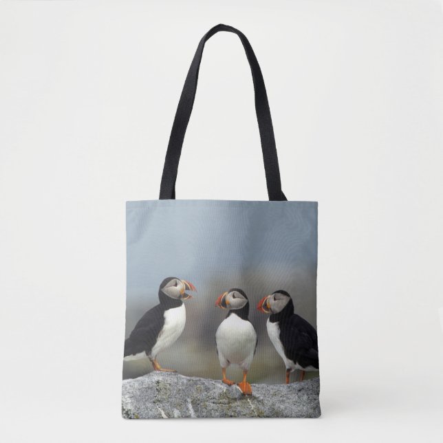 Atlantic Puffin Group Tote Bag (Front)