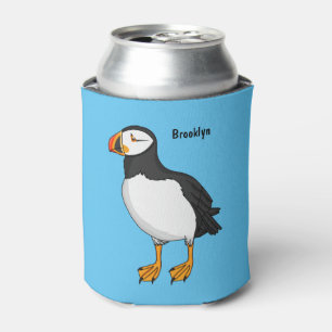Atlantic puffin illustration can cooler