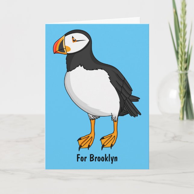 Atlantic puffin illustration  card (Front)