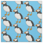 Atlantic puffin illustration  fabric
