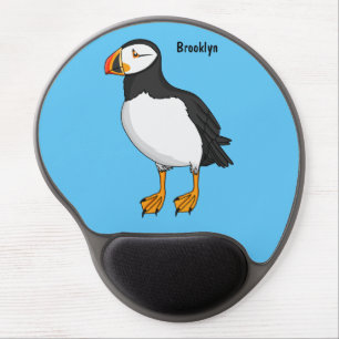 Atlantic puffin illustration  gel mouse pad