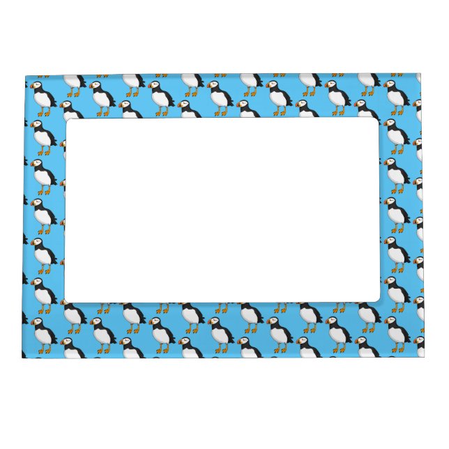 Atlantic puffin illustration magnetic frame (Front)