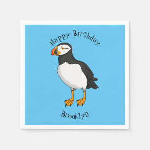 Atlantic puffin illustration napkins