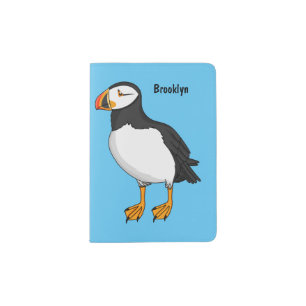 Atlantic puffin illustration passport holder