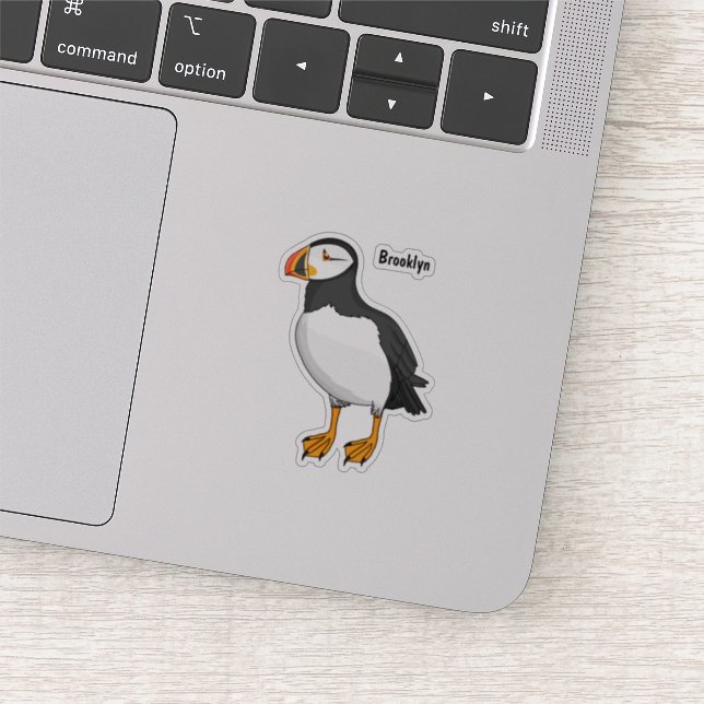 Atlantic puffin illustration  sticker (Detail)