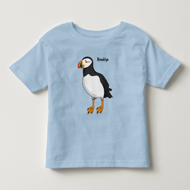 Atlantic puffin illustration  toddler t-shirt (Front)