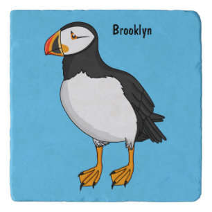 Atlantic puffin illustration  trivet