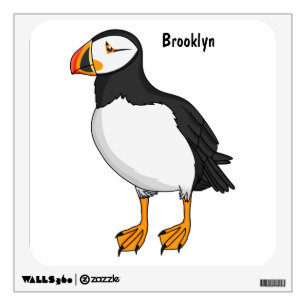 Atlantic puffin illustration wall decal