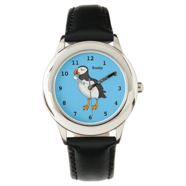 Atlantic puffin illustration  watch (Front)