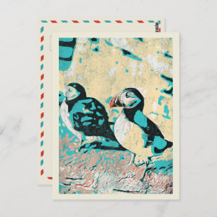 Atlantic puffin in Iceland Postcard