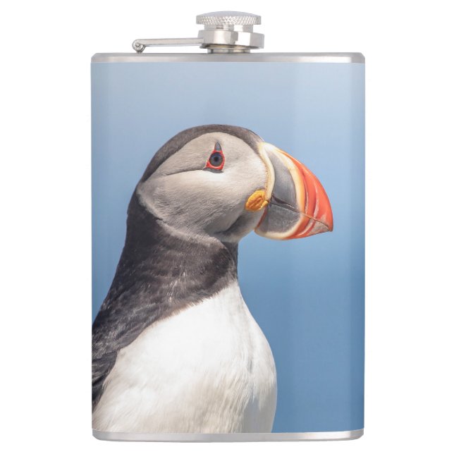 Atlantic Puffin in Machias, Maine Flask (Front)