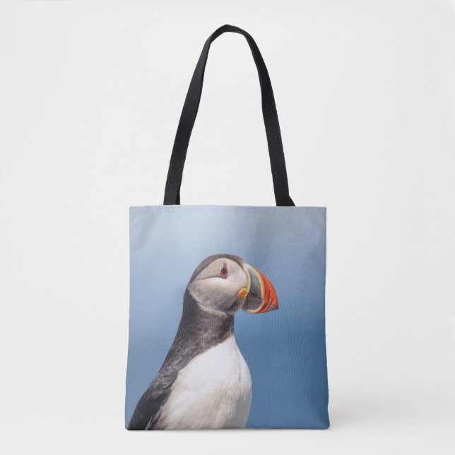 Atlantic Puffin in Machias, Maine Tote Bag (Front)