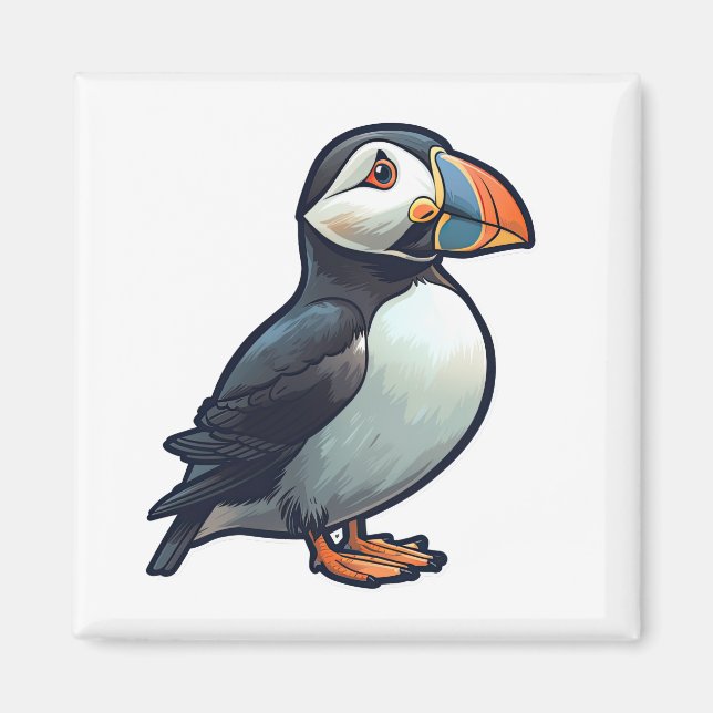 Atlantic puffin magnet (Front)