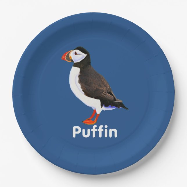 Atlantic Puffin Paper Plates (Front)