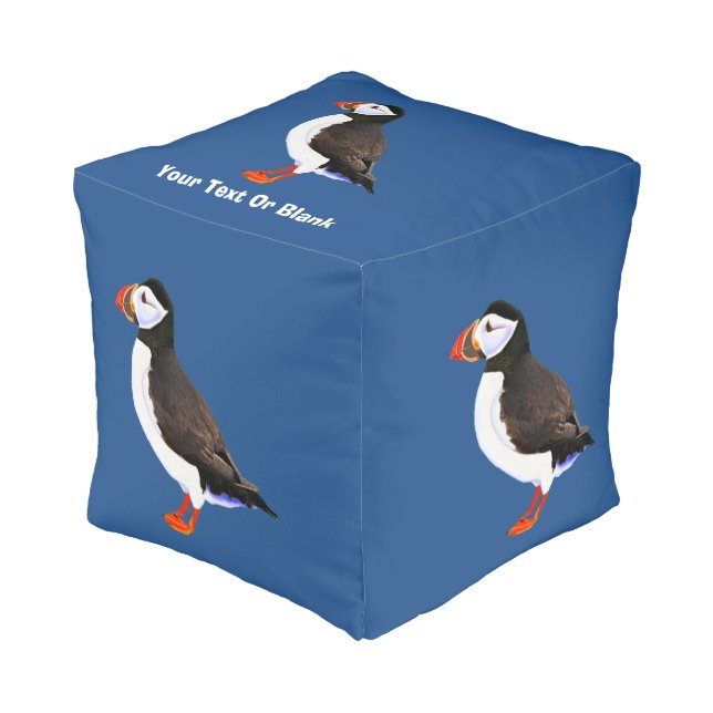 Atlantic Puffin Pouf (Angled Front)