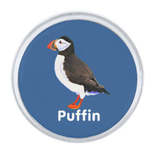 Atlantic Puffin Silver Finish Lapel Pin