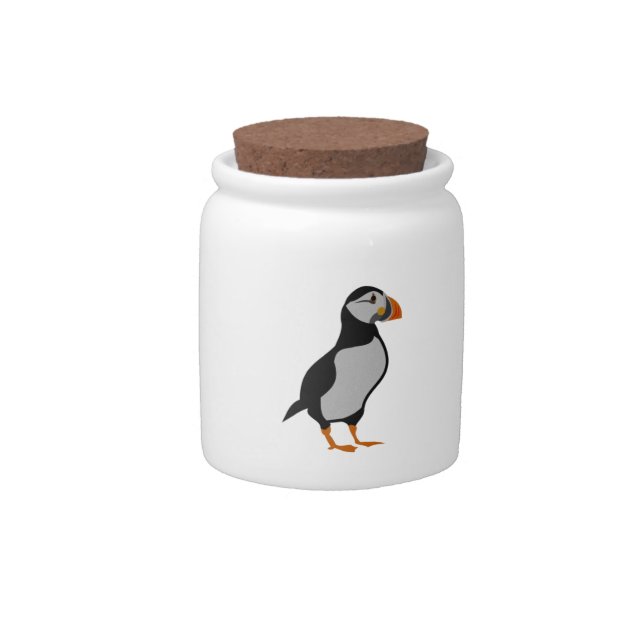 Atlantic Puffin Standing Candy Jar (Front)