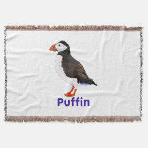 Atlantic Puffin Throw Blanket