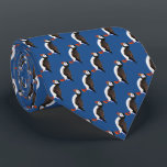 Atlantic Puffin Tie<br><div class="desc">A digital painting of a puffin. The Atlantic Puffin (Fratercula arctica) feeds primarily by diving in the water. They breed in large colonies on coastal cliffs or offshore islands in the North Atlantic. They shed the colourful outer parts of their bills after the breeding season, leaving a smaller and duller...</div>