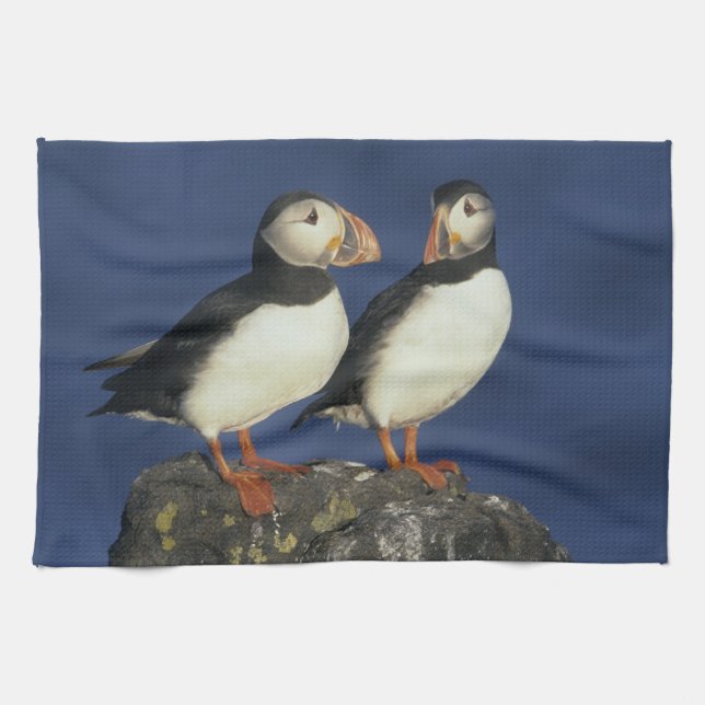 Atlantic Puffin Towel (Horizontal)