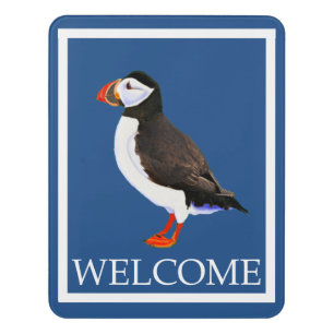 Atlantic Puffin - Welcome Door Sign