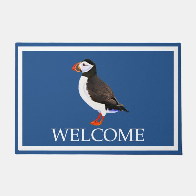 Atlantic Puffin - Welcome Doormat (Front)