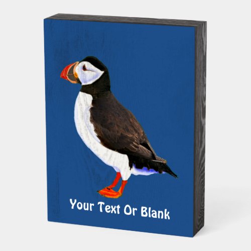 Atlantic Puffin Wooden Box Sign