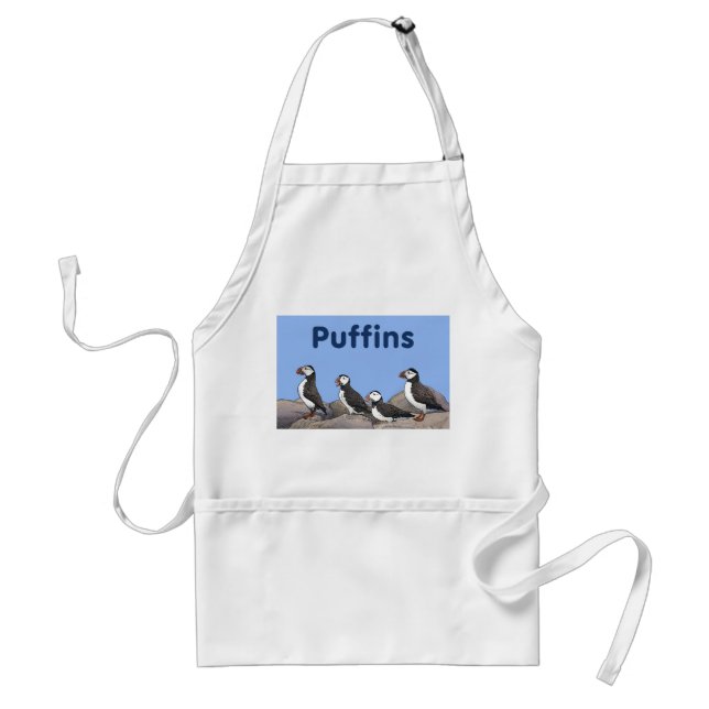Atlantic Puffins Adult Apron (Front)