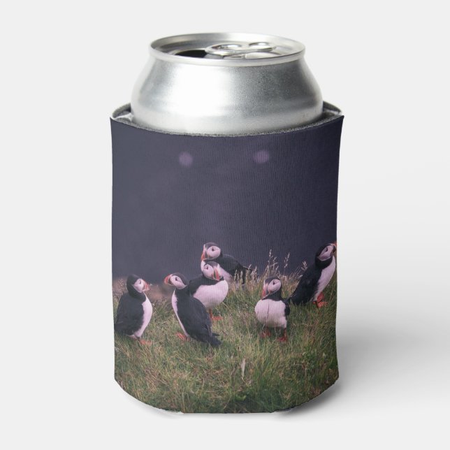 Atlantic Puffins Can Cooler (Can Front)