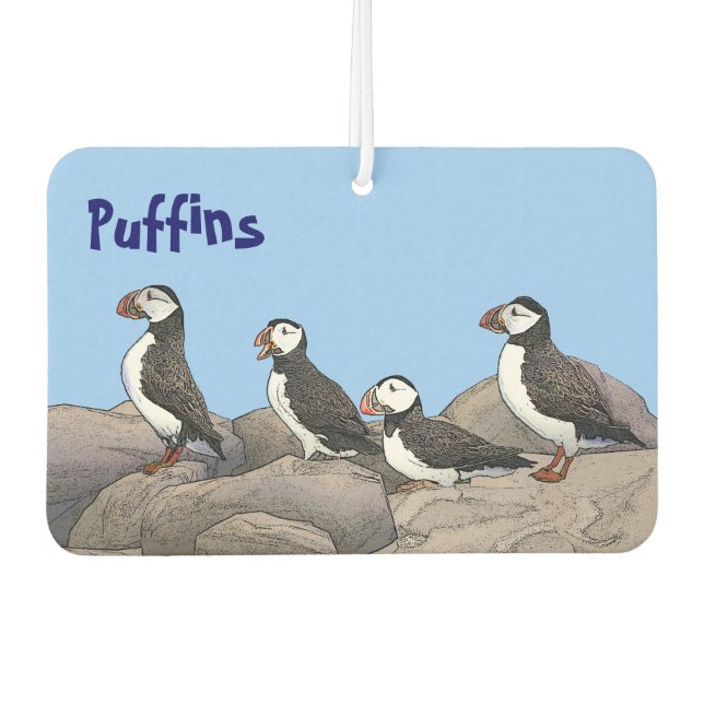 Atlantic Puffins Car Air Freshener (Front)