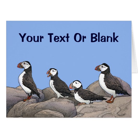 Atlantic Puffins Cards (Front Horizontal)