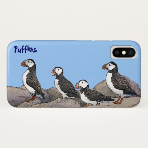 Atlantic Puffins iPhone X Case
